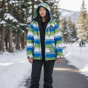 SESSIONS Terrain Blue and Green Jacket